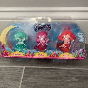 Glimmies Aquaria Triple Pack- Medusilla, Coralie and Ondina Water Activated Glow